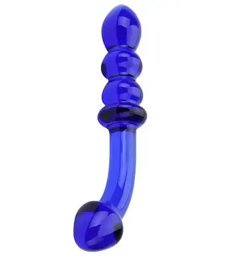 Spectrum Ribbed G-Spot Glass Dildo