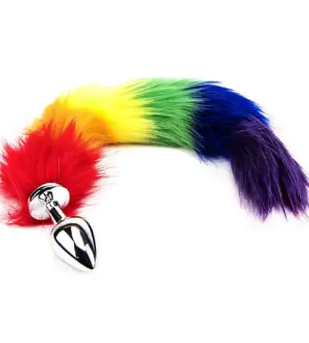 Furry Fantasy Rainbow Tail Butt Plug