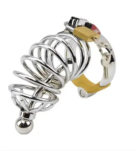 Impound Corkscrew Male Chastity Device with Penis Plug