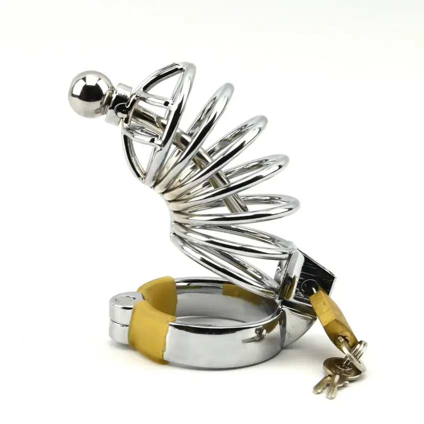 Impound Corkscrew Male Chastity Device with Penis Plug - Image 6