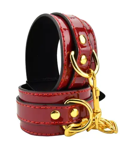 Bound to Please Red Wrist Cuffs