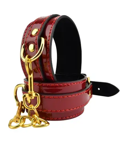 Bound to Please Red Ankle Cuffs