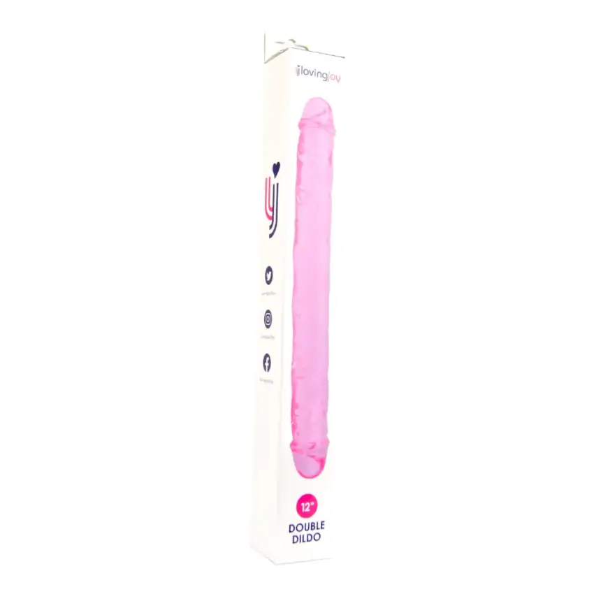 Loving Joy 12 Inch Double Dildo Pink - Image 8
