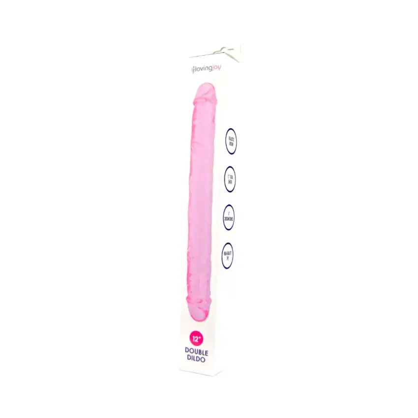 Loving Joy 12 Inch Double Dildo Pink - Image 9