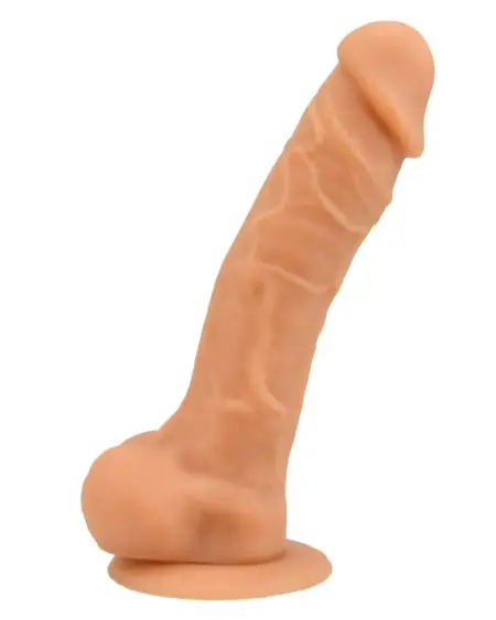 Loving Joy 9 Inch Realistic Silicone Dildo with Suction Cup and Balls Vanilla