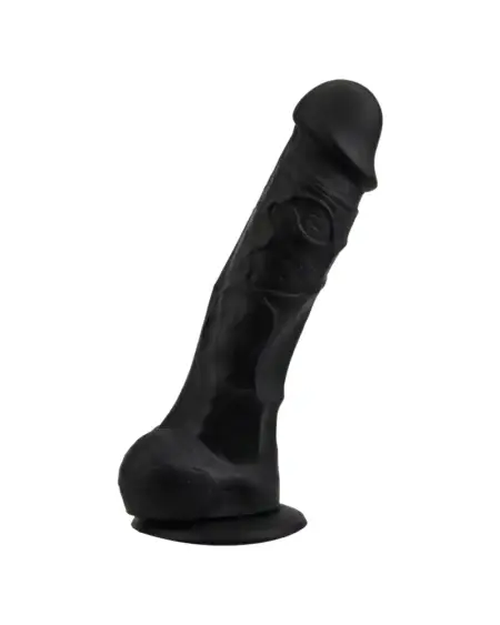 Loving Joy 7 Inch Realistic Silicone Dildo with Suction Cup and Balls Black