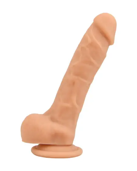 Loving Joy 8 Inch Realistic Silicone Dildo with Suction Cup and Balls Vanilla