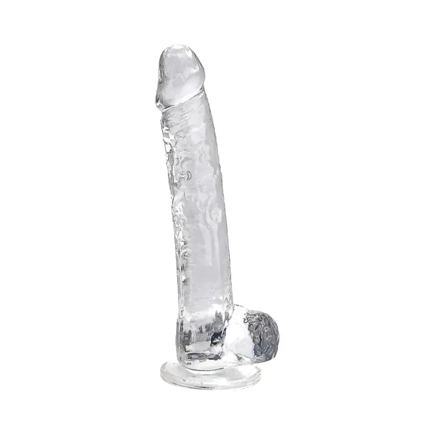 Loving Joy 11 Inch Dildo with Balls Clear - Image 2