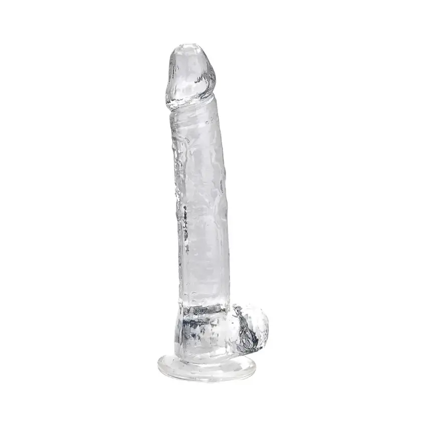 Loving Joy 11 Inch Dildo with Balls Clear - Image 3