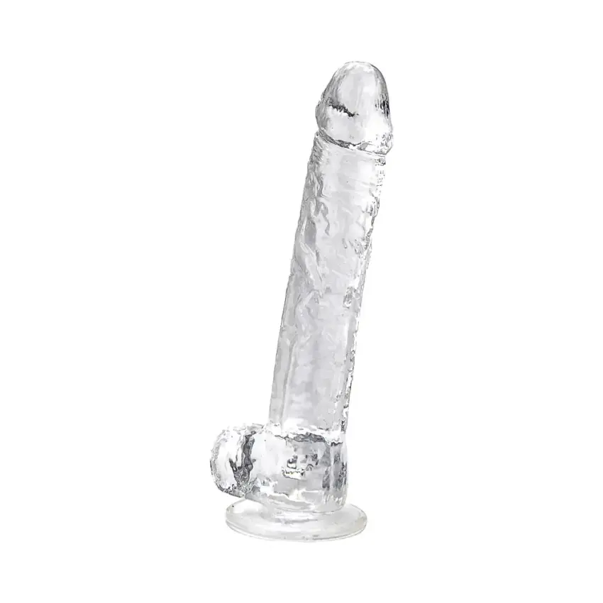 Loving Joy 11 Inch Dildo with Balls Clear - Image 5