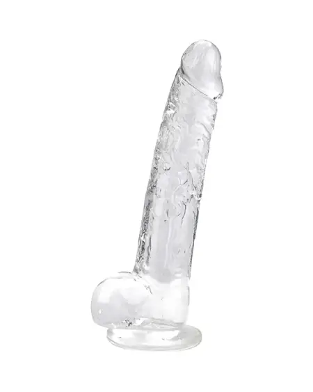 Loving Joy 9 Inch Dildo with Balls Clear