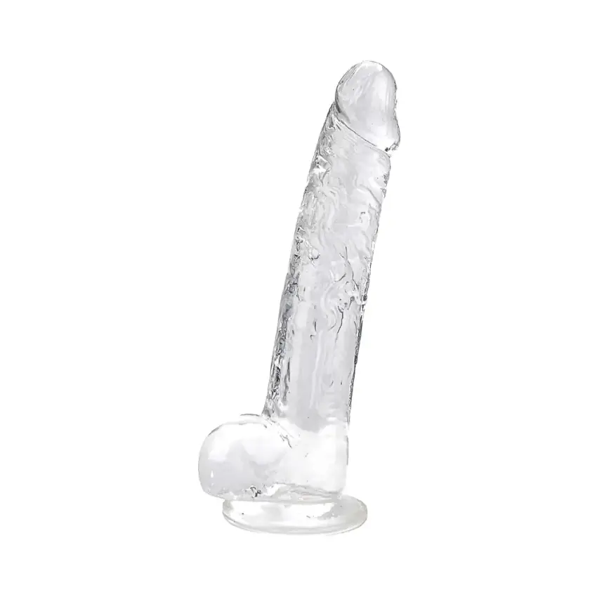 Loving Joy 9 Inch Dildo with Balls Clear - Image 7