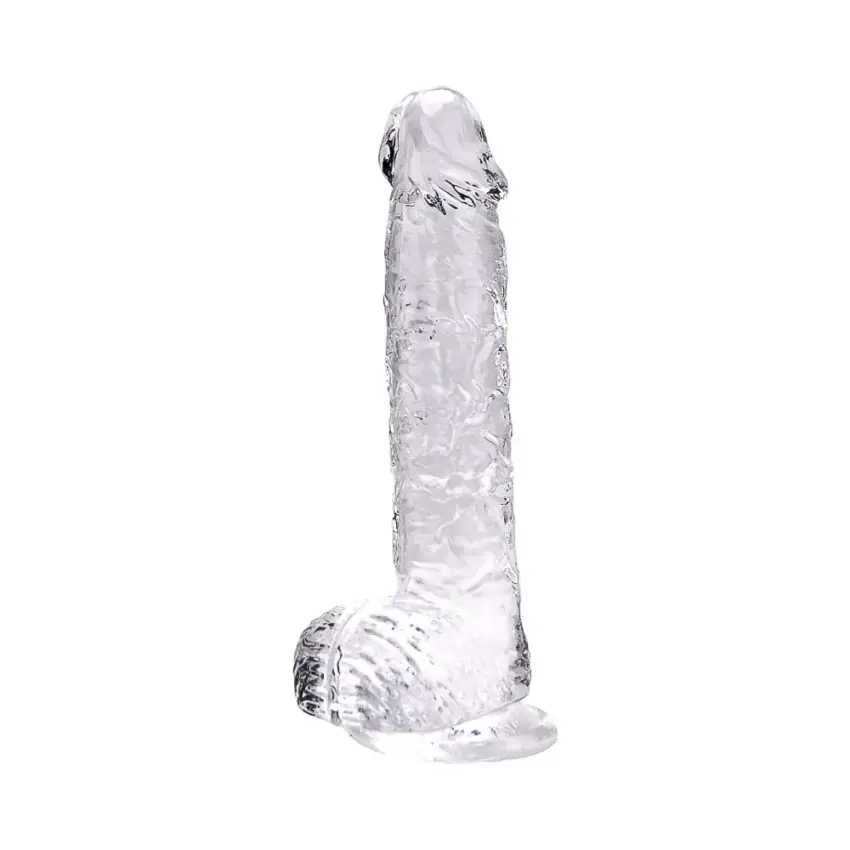 Loving Joy 9 Inch Dildo with Balls Clear - Image 8