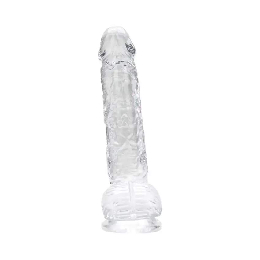 Loving Joy 6 Inch Dildo with Balls Clear - Image 15