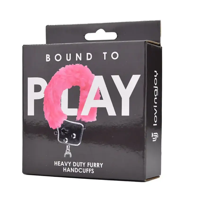 Bound to Play. Heavy Duty Furry Handcuffs Pink - Image 12
