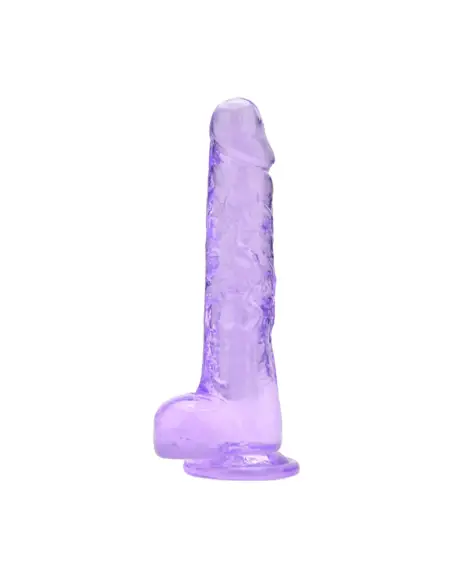 Loving Joy 8 Inch Dildo with Balls Purple