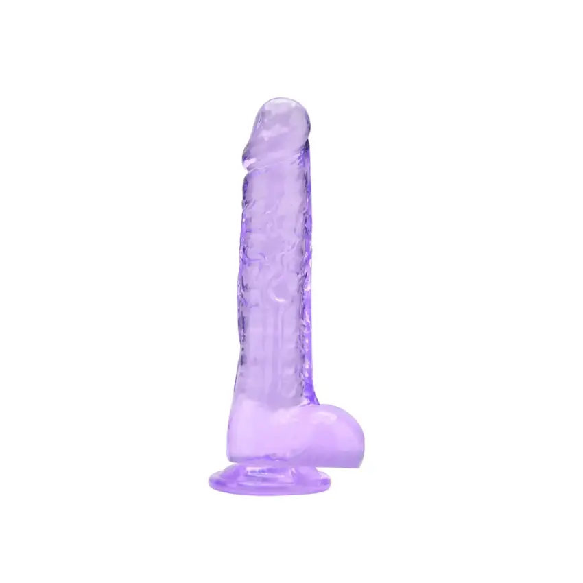 Loving Joy 8 Inch Dildo with Balls Purple - Image 3
