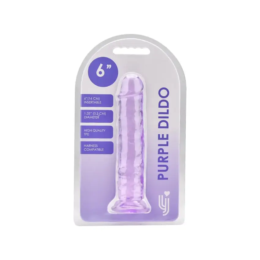 Loving Joy 6 Inch Suction Cup Dildo Purple - Image 4