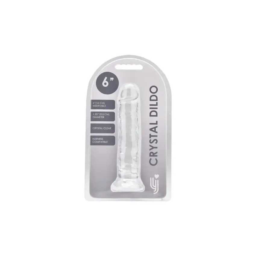 Loving Joy 6 Inch Suction Cup Dildo Clear - Image 4
