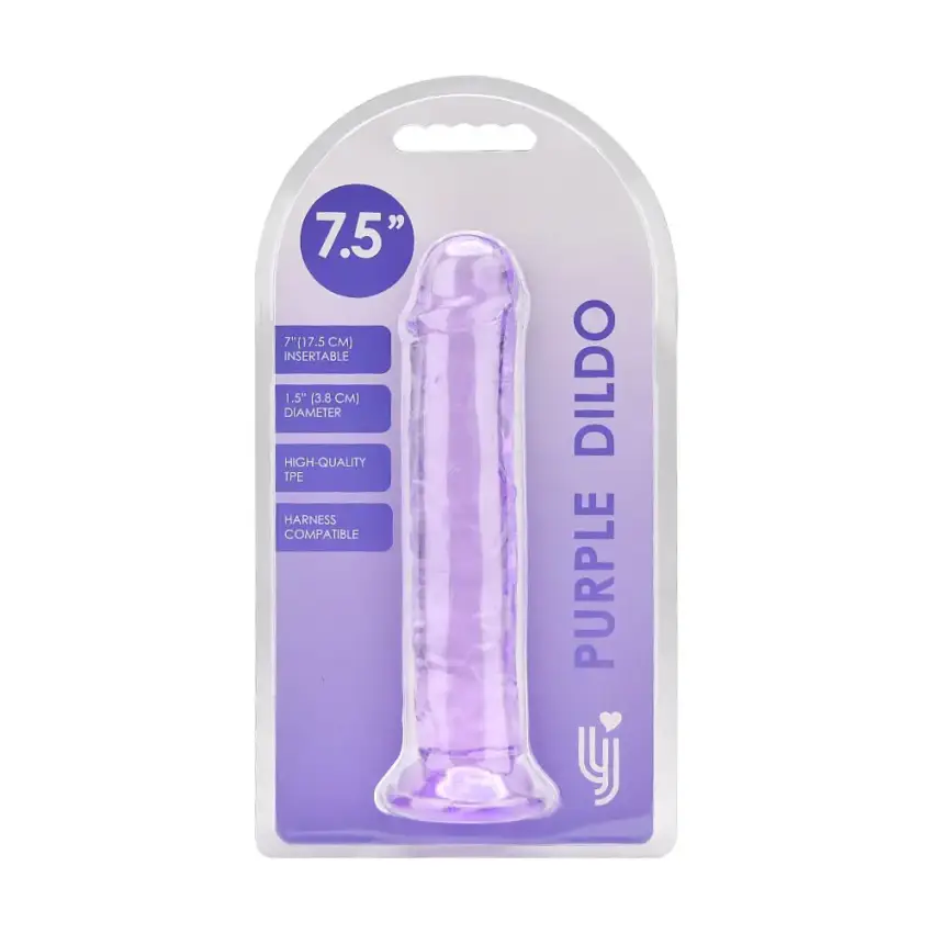 Loving Joy 7.5 Inch Suction Cup Dildo Purple - Image 5
