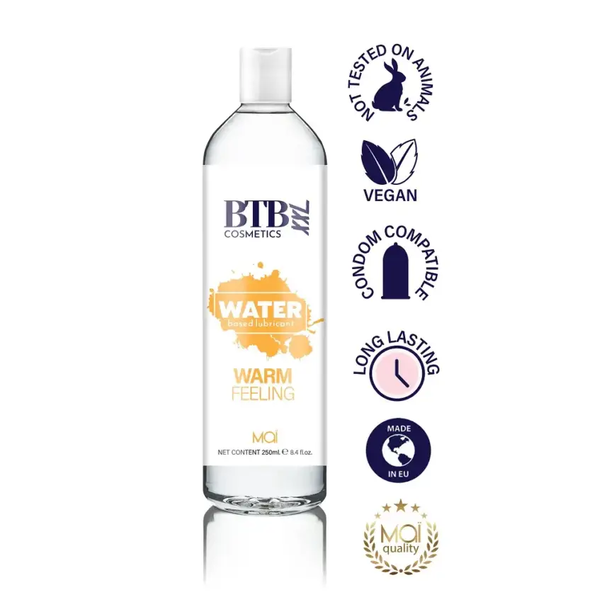 BTB Water Based Warm Feeling Lubricant 250ml - Image 3