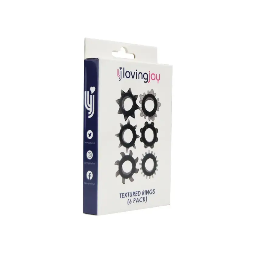 Loving Joy Textured Cock Ring Set (6 Pack) - Image 13