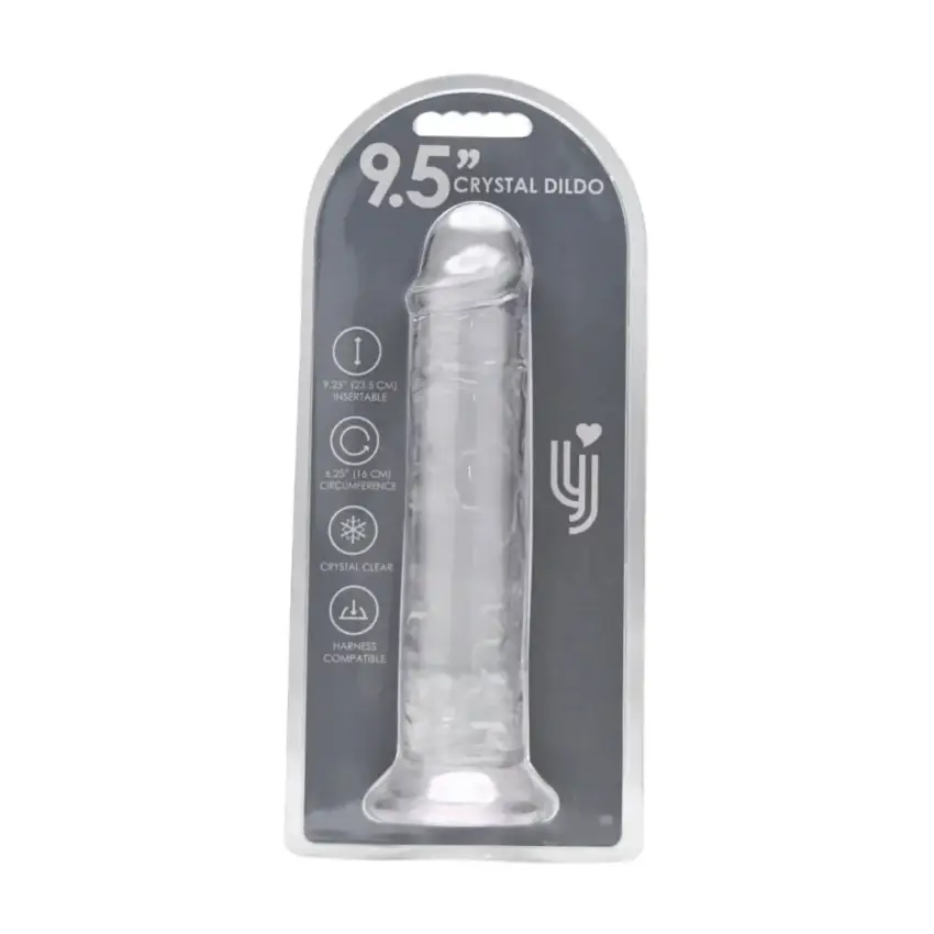 Loving Joy 9.5 Inch Suction Cup Dildo Clear - Image 11