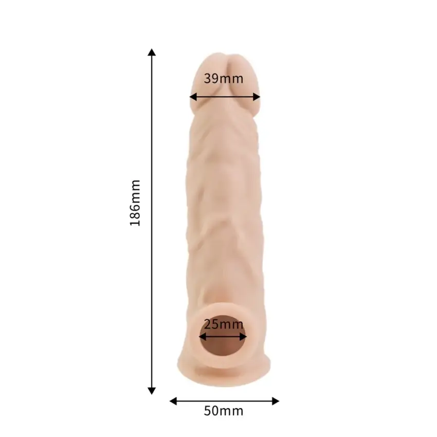 Rev-Sleeves 8.5 Inch Realistic Silicone Penis Extension Sleeve - Image 5