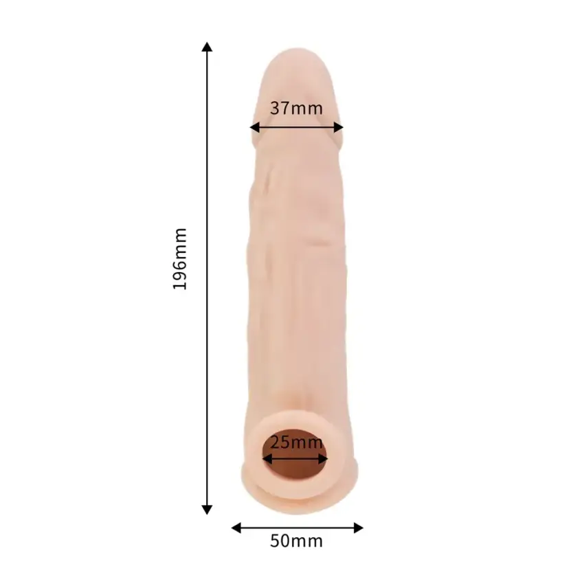 Rev-Sleeves 8 Inch Realistic Silicone Penis Extension Sleeve - Image 5