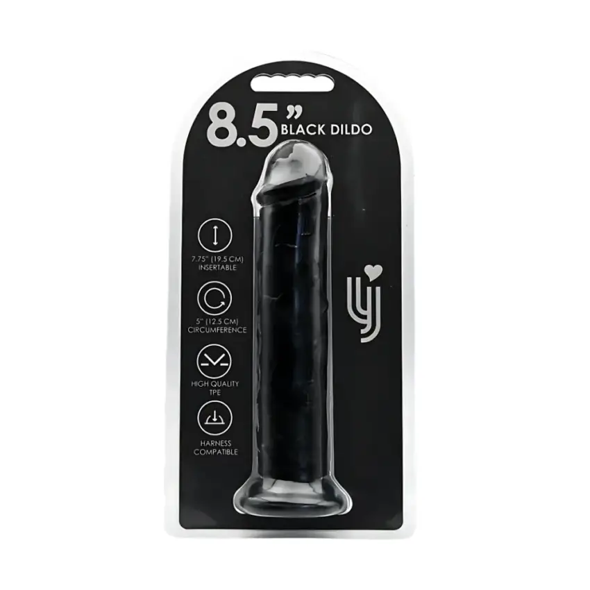 Loving Joy 8.5 Inch Suction Cup Dildo Black - Image 5