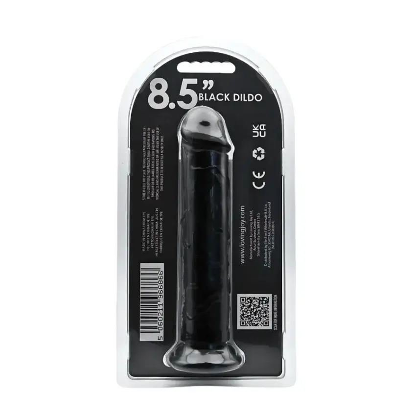 Loving Joy 8.5 Inch Suction Cup Dildo Black - Image 6