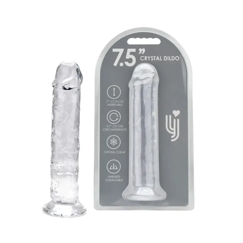 Loving Joy 7.5 Inch Suction Cup Dildo Clear - Image 11