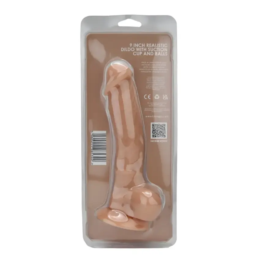 Loving Joy 9 Inch Realistic Silicone Dildo with Suction Cup and Balls Vanilla - Image 10