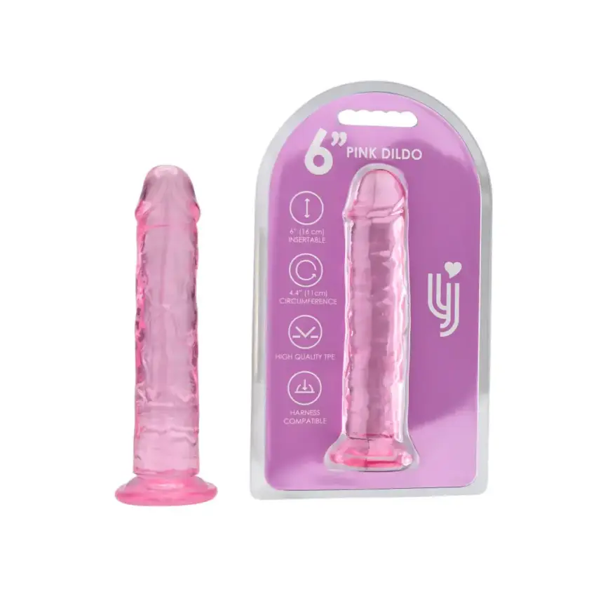 Loving Joy 6 Inch Suction Cup Dildo Pink - Image 5