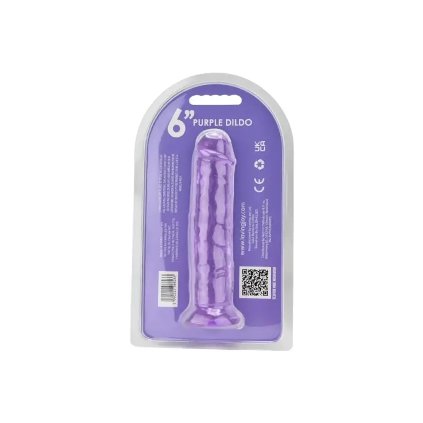 Loving Joy 6 Inch Suction Cup Dildo Purple - Image 7