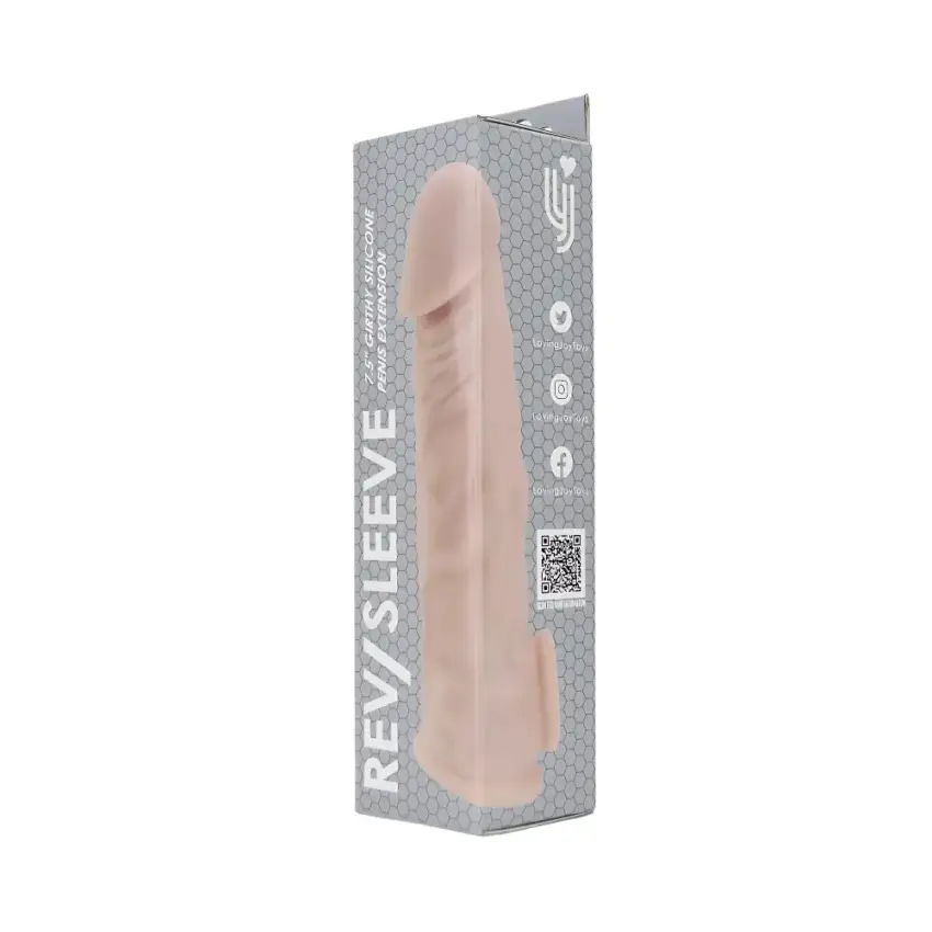 Rev-Sleeves 7.5 Inch Girthy Realistic Silicone Penis Extension Sleeve - Image 13