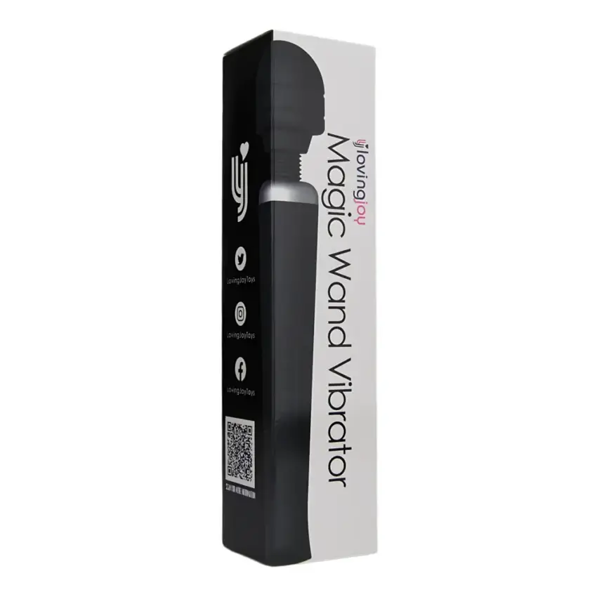 Loving Joy Rechargeable Magic Wand Vibrator Black - Image 10