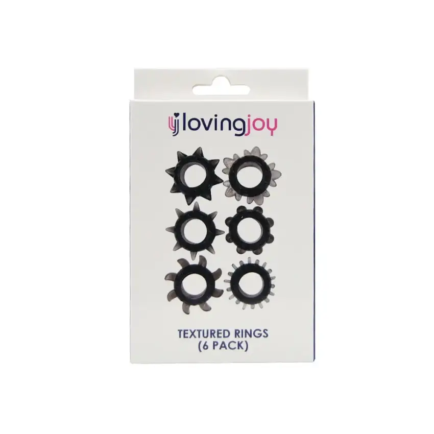 Loving Joy Textured Cock Ring Set (6 Pack) - Image 14
